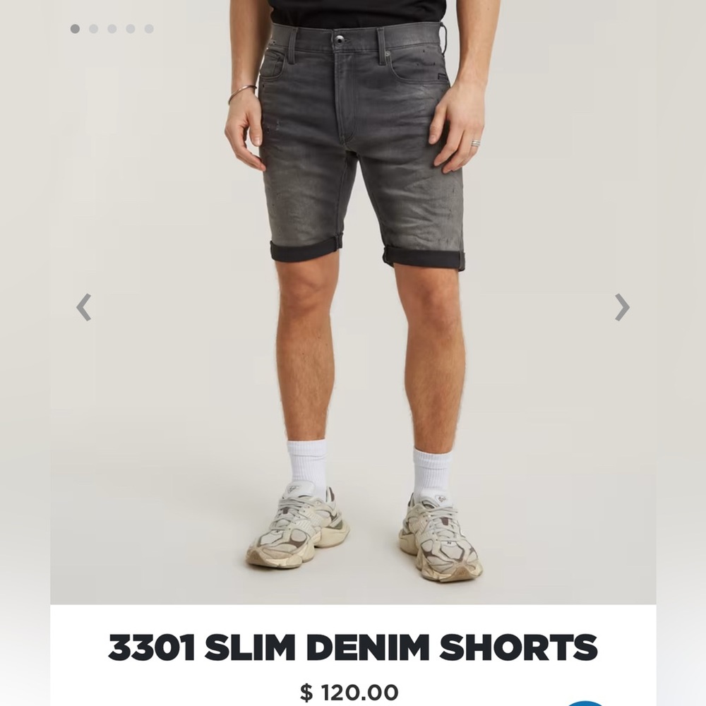 G-Star Raw 3301 Slim Denim Shorts - Picture 2 of 11